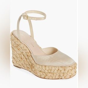 Loeffler Randall Tallulah Espadrille Ankle Strap Platform Wedge, nude, size 10